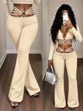 fall new arrival:  black tummy control, butt-lifting, flare leg pants - slimming, figure-flattering, long pants for activewear and everyday wear