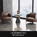 One table and two chairs brown [round table 60*57]