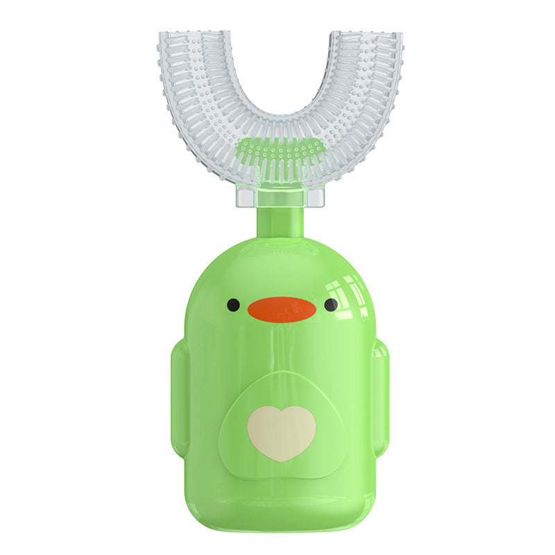 English card-mounted children's u-shaped toothbrush baby oral oral cleaning children's toothbrush soft-bristled silicone toothbrush