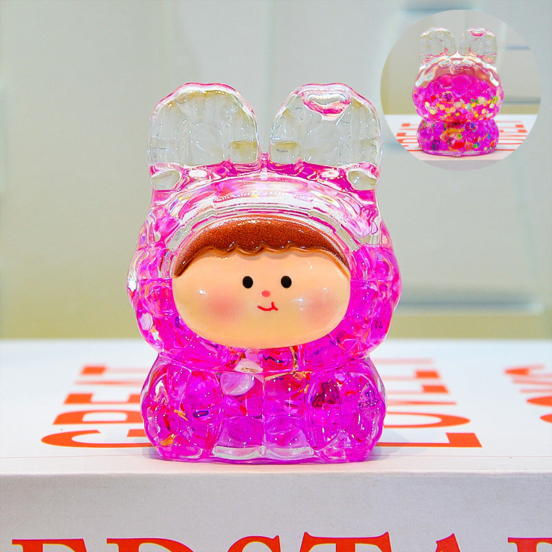 oversized three-dimensional quicksand KIKI shopping mall blind box figure desktop ornament car pendant DIY jewelry accessories