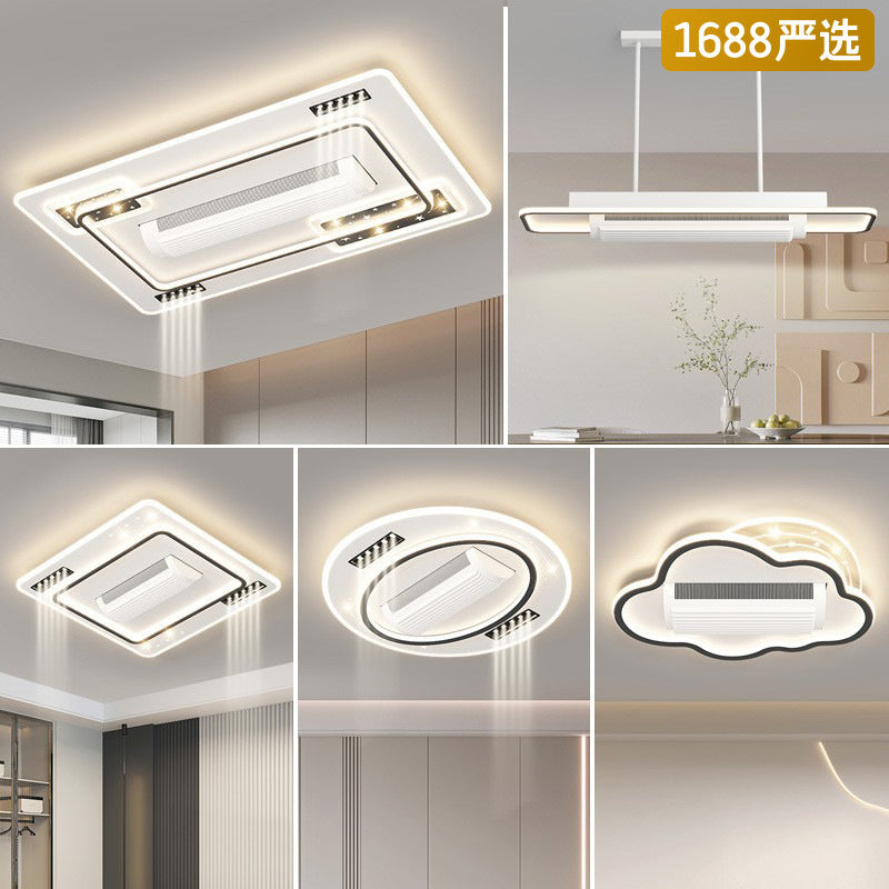 [Strict selection] 2025 new led ceiling light high-end integrated bladeless fan light bedroom silent ceiling fan light