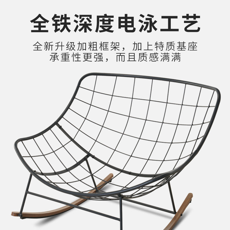 Outdoor rocking chair balcony large family casual rocking chair lazy sofa popular rocking chair lounge chair single