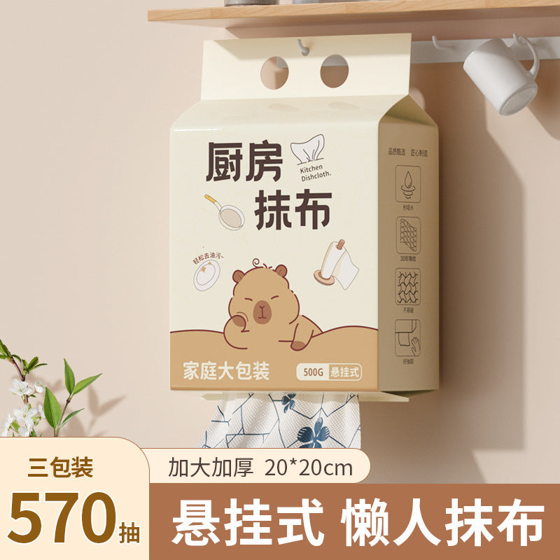 Removable rag absorbs water and is not easy to shed lint. for home use, disposable and washable lazy rag. kitchen cleaning pad does not stick to oil