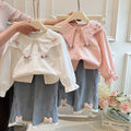 New spring girls' fashionable long-sleeved top shirt - korean style trendy blouse for baby girls - kids' clothing - children's fashion