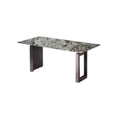 Italian new arrival super crystal stone dining table and chair combination bright slate dining table accessible luxury marble natural microcrystalline colored crystal stone