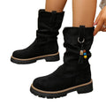 plus size women's boots  fall and winter new arrival pleated boots british style boken short boots women's slimming lookknee socks boots