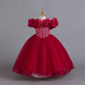 Export ready-made one shoulder kids dress strap princess dress female flower girl christmas dress kids dress