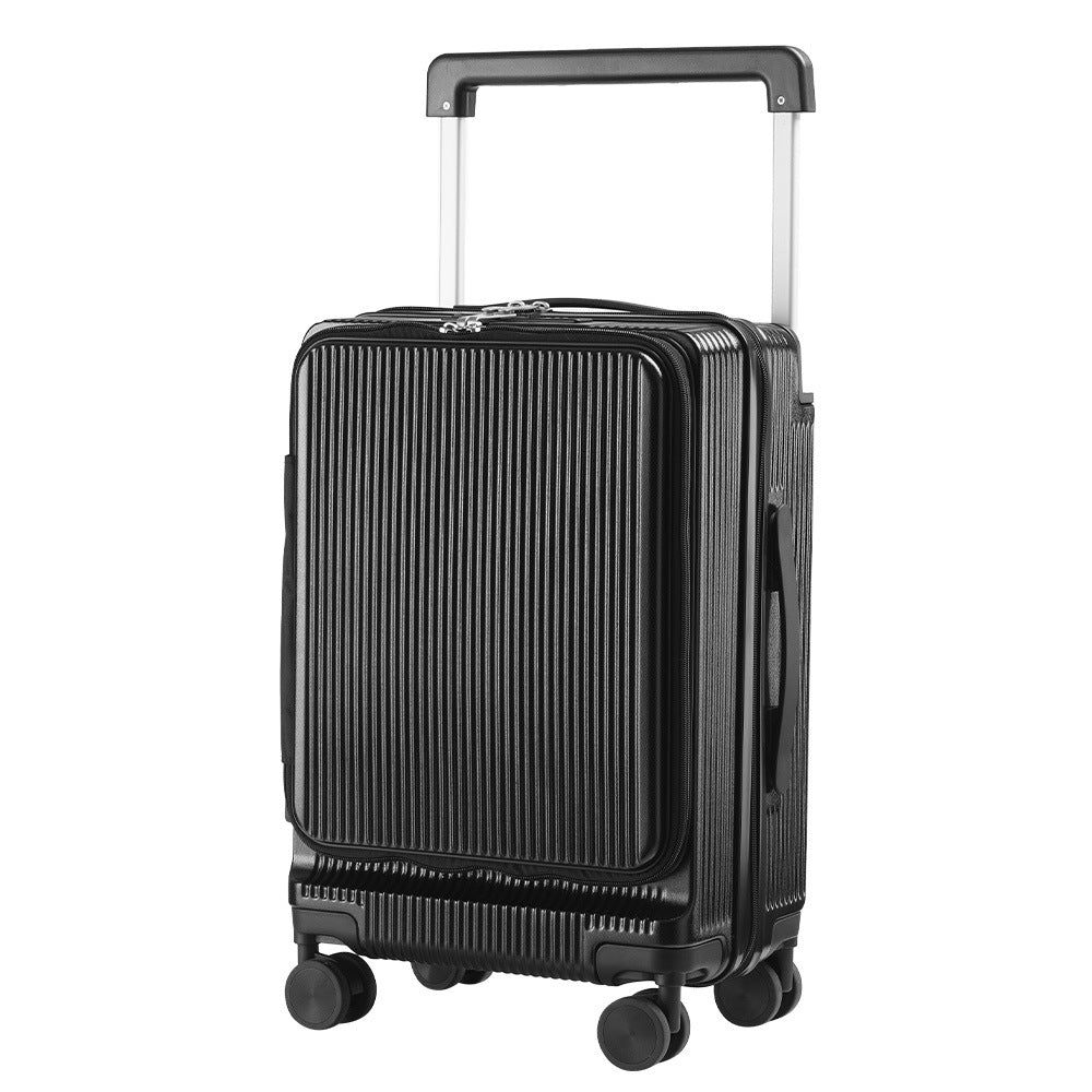 Side open cover full pass large capacity suitcase 26 inch anti-drop wide tie rod PC suitcase silent universal wheel trolley case