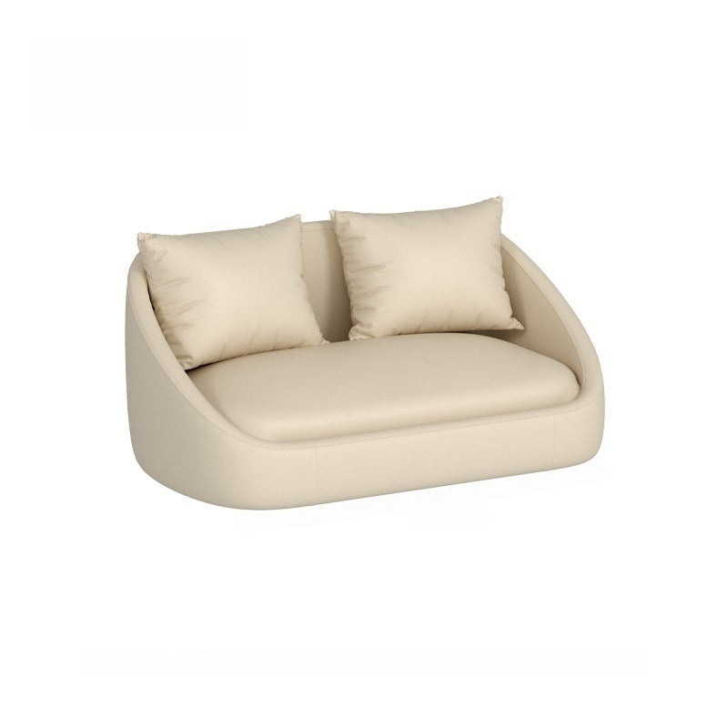 Designer sofa set for milk tea shops, cafes, dessert parlors, booth restaurants, bbq restaurants, and snack shops - creamy style table and chair combination