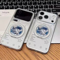 Suitable for iphone 16 letter earth rotating bracket mobile phone case instantly turns into apple 17 electroplated anti-fall corning case 13