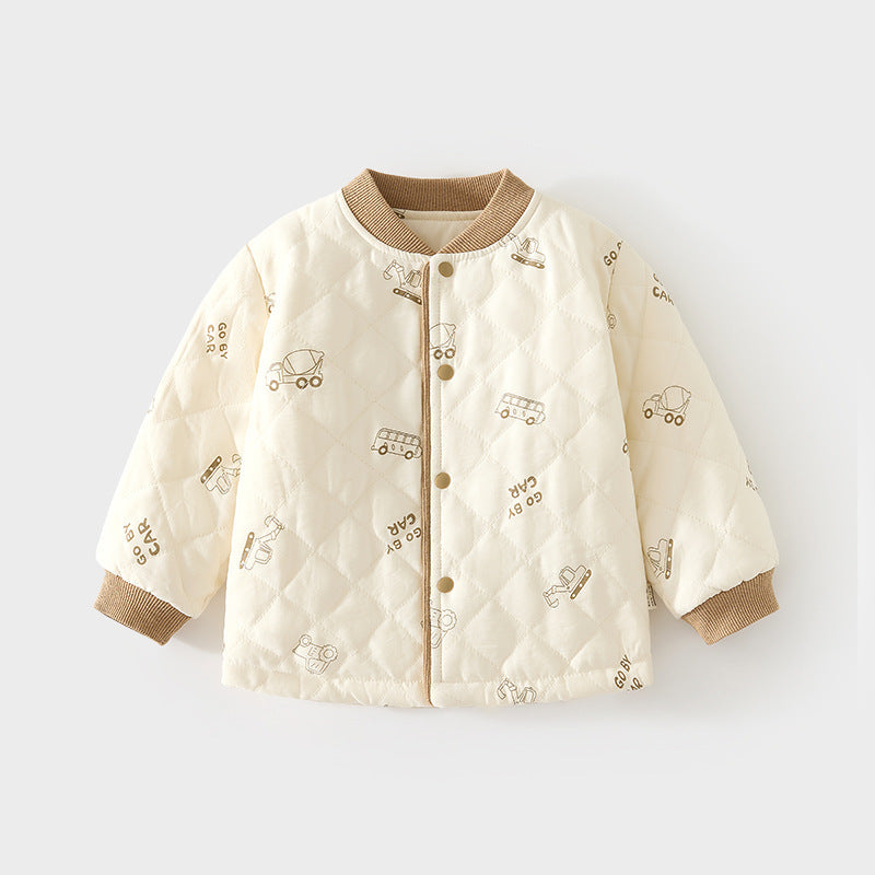 Baby elephant thickened quilted tops boys and girls heattech inner wear 120g infant autumn and winter cotton jacket intimates