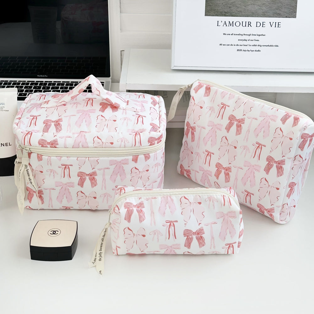Rustic floral makeup bag - large capacity cosmetic organizer, portable handheld toiletry bag, makeup pouch for students