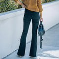 high-quality jeans for women, european and american style, suitable for commuting, fashionable ripped and washed high-waisted loose wide-leg flared pants