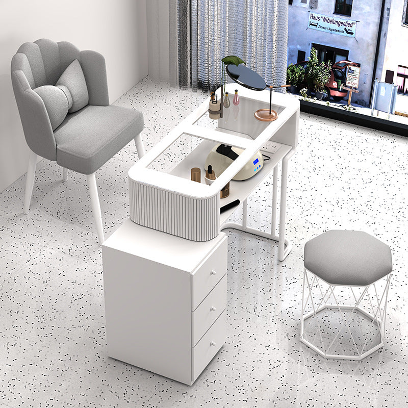 Cream style manicure table and chair set Japanese manicure table special price economical single double ins Internet celebrity multi-function