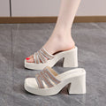 summer new arrival: plus-size high-heeled slippers for women (sizes 35-42). wholesale available. dropshipping to  and