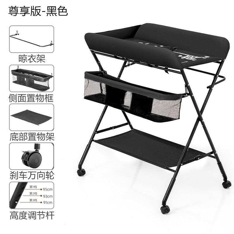 Diaper changing table - portable, multifunctional, foldable baby care station for newborns - bathing, diaper changing, and massage