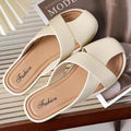 Half-covered women's soft bottomnon-slip slippers 2024 spring summeroutweareasiest for matchfashionfrench lazy flat bottom cool wholesale