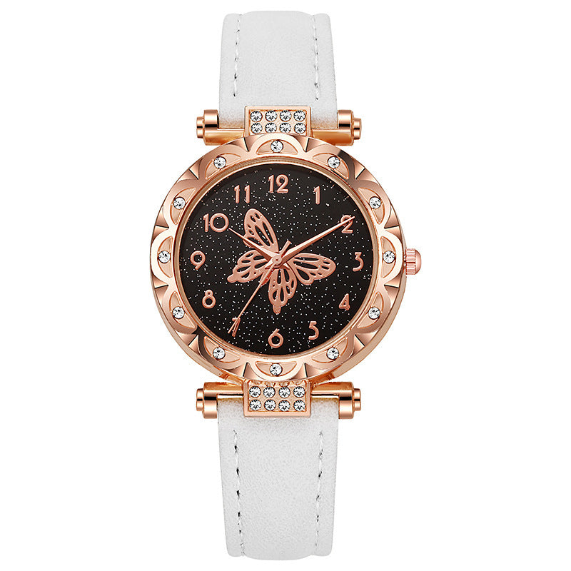 Wholesale direct sales: new fashionable women's watches for cross-border e-commerce - stylish, minimalist butterfly quartz watches