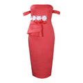 D256 banquet dress  summer new arrival: elegant, sexy, strapless, off-the-shoulder, socialite-style, cross-border fashion dress (us/eu)