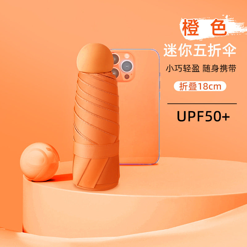 50% off capsule umbrella sun umbrella sun umbrella mini rain or shine umbrella women's portable customizable logo wholesale
