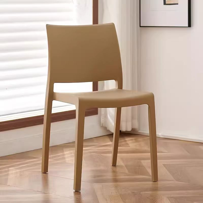 Nordic backrest chair plastic dining chair modern thickened minimalist stackable backrest chair casual restaurant chair wholesale