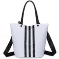 2025 new striped color block canvas bag - minimalist, large capacity crossbody, shoulder bag, tote bag - multifunctional women's bag