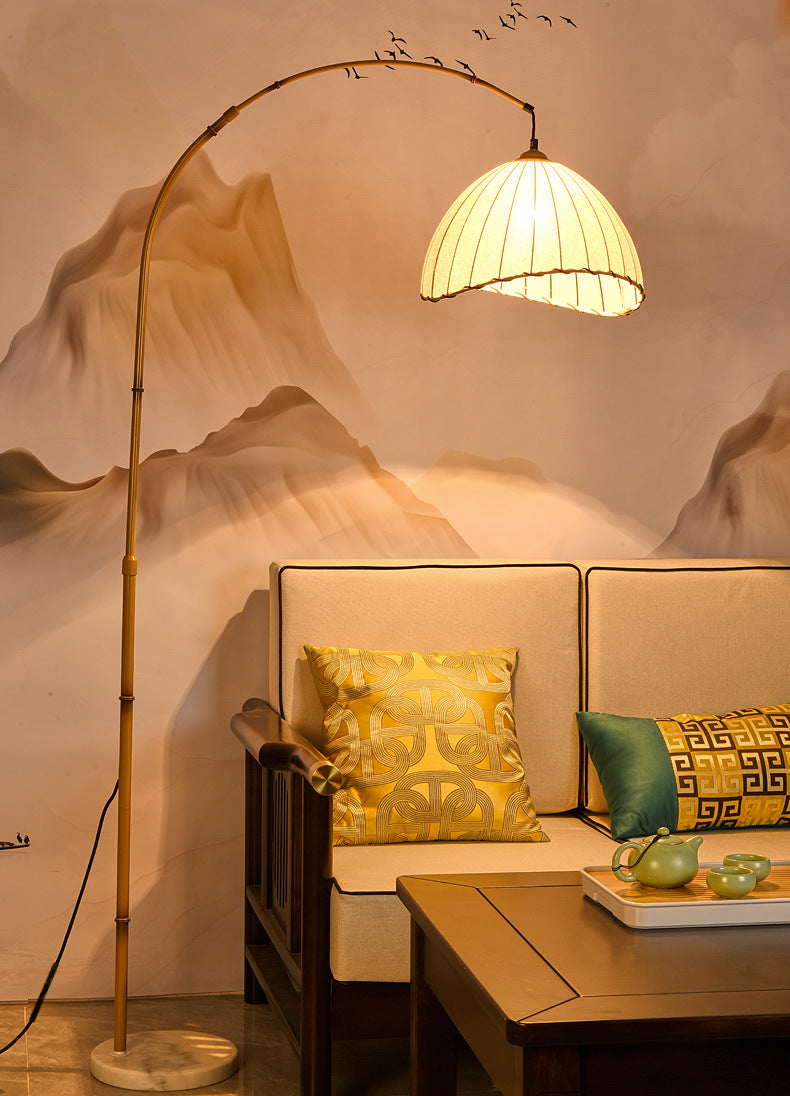 Wabi Sand Wind Floor Lamp Living Room Study Tea Room B & B Retro Zen Bedroom Bedside Creative Personality Chinese Desk Lamp