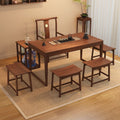 For homesmall apartment balcony solid wood tea table dry tea table all-in-one a complete set of casual modern tea table and chair combination