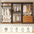 Open wardrobe for home bedroom walk-in closet shelf wardrobe floor-standing clothes rack design wardrobe rental wardrobe