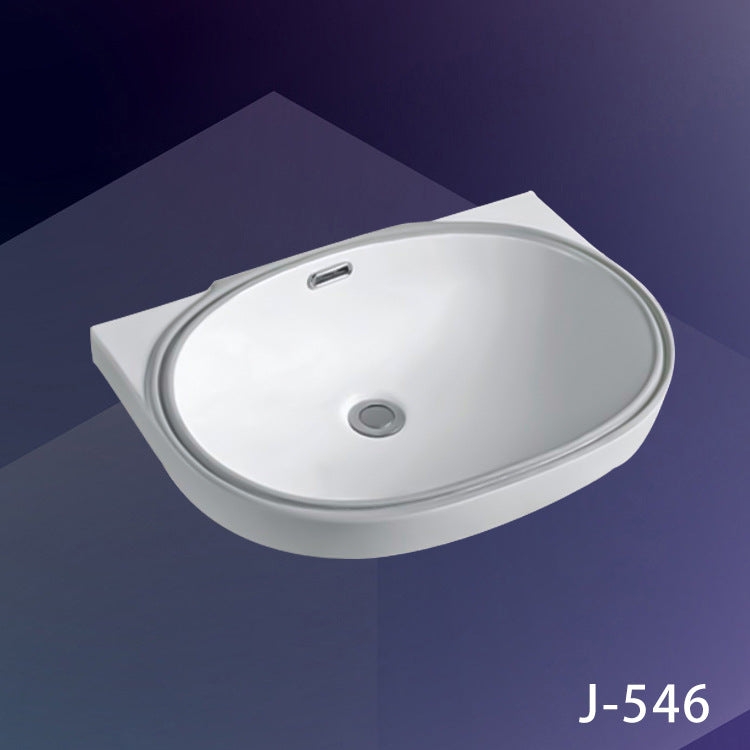 陶瓷台下盆嵌入式洗漱盆酒店民宿陶瓷洗一体盆家用洗手盆小户单盆