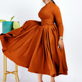 D3252 independent station export women's clothing new arrivalfashionelegant pleated african large size large skirt exportdress