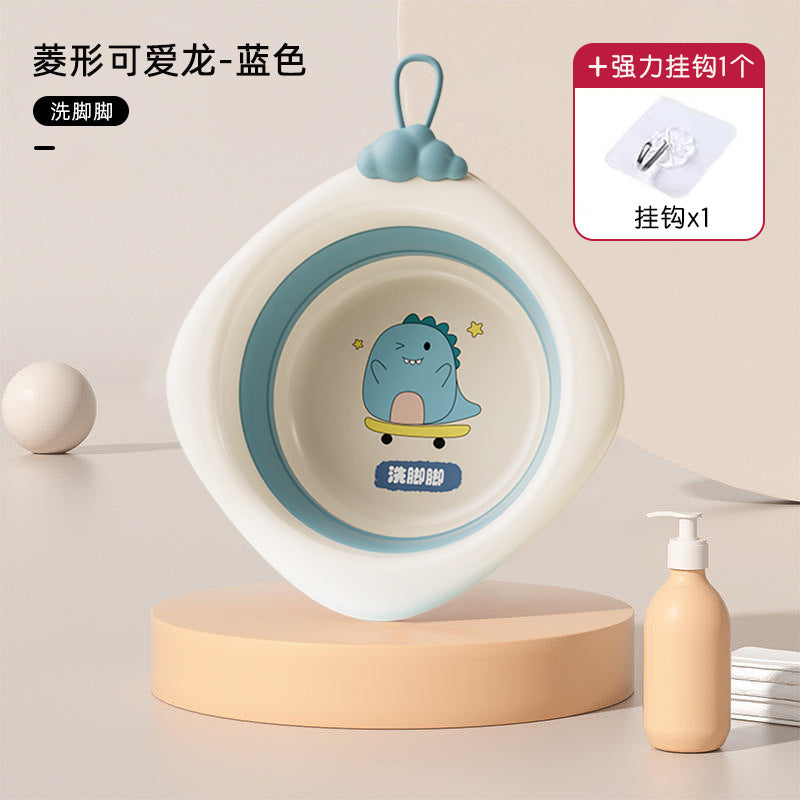 Baby foldable wash basin - kids' bath tub for washing face, bottom, and feet - newborn and infant-sized