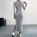 work clothingcasual style dress spring and summer silm slit hip-covering mid-length skirt petitesclassy sense