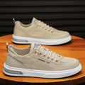 Men's spring breathable 2025 new thin anti-odor athletic casual canvas slip-on flat shoes work trendy shoes
