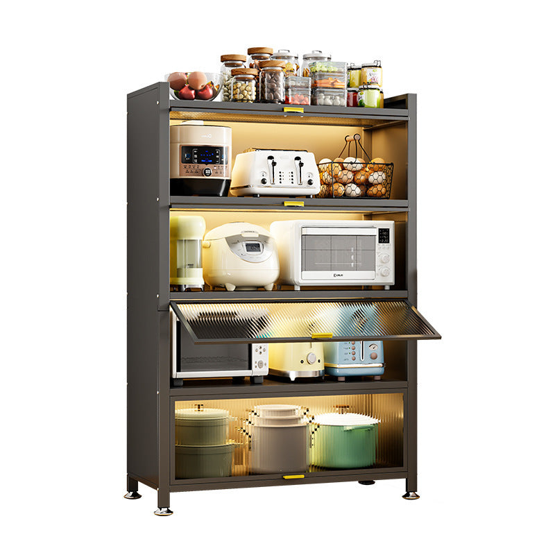 Kitchen storage rack floor-standing multi-layer dust-proof storage cabinet for home multifunctional cupboard sideboard cupboard storage cabinet