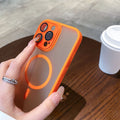 Suitable for iphone17 love horse orange mobile phone case 15 ya shield skin-feeling frosted magnetic suction apple 16 lens film protective cover