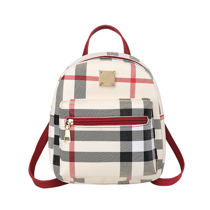Plaid backpack 2021Shoulder bag wholesale Hong Kong style student schoolbag  small backpack trend backpack