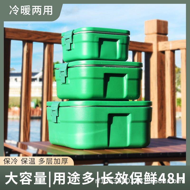 Export 2.5l-5l-10l square large capacity double-layer insulated box bucket food warmer insulated tableware
