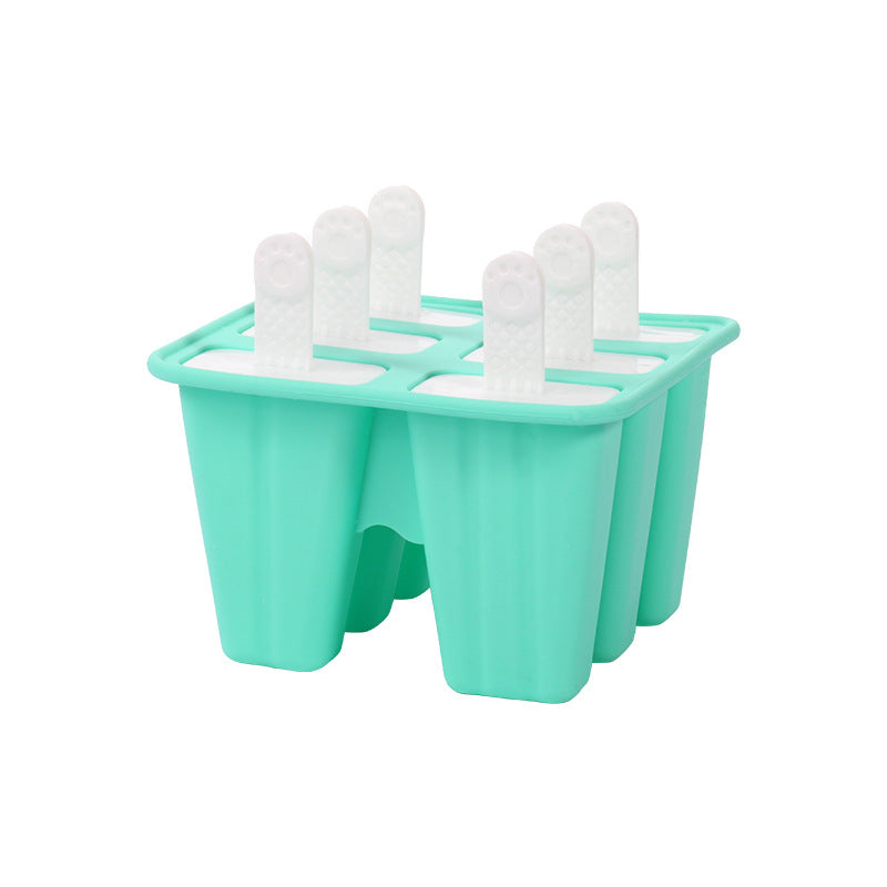 ice cream mold 6 grids with pp stick new children's silicone ice grid DIY ice cream mold ice box