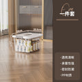 Transparent extra-large storage bin with lid - plastic household clothes organizer - oversized storage and organization box