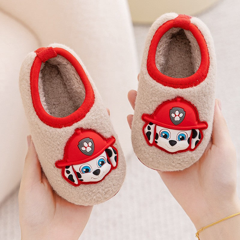 Factory direct wholesale custom paw patrol kids' cotton slippers - 2025 new winter indoor closed-toe non-slip cotton slippers