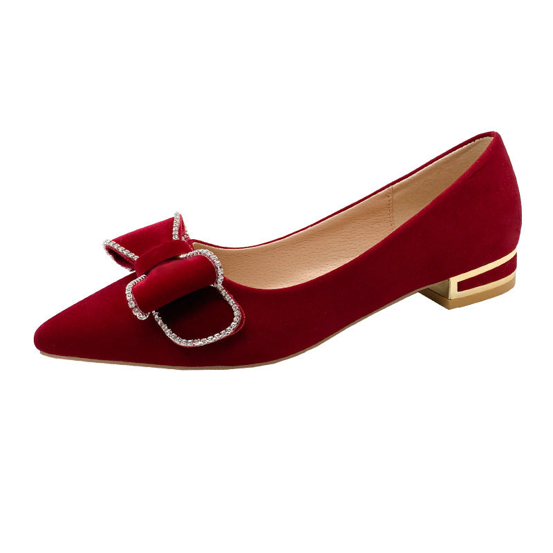 Wedding shoes for women with thick heels 2023 new arrival bridal shoes that are not tiring on the feet flats burgundy high heels xiuhe wedding dress two-wear