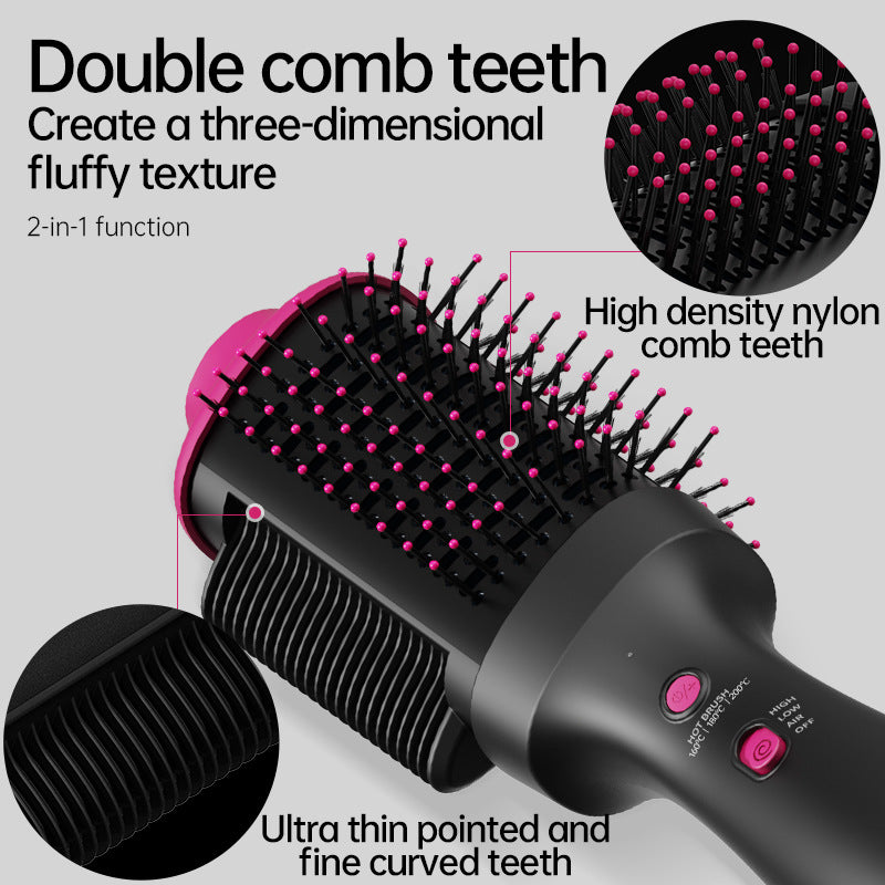 Cross-border popular hot air comb Golden Rice hair straightener Negative ion hair straightener Curling iron Integrated hot hair dryer Gale comb