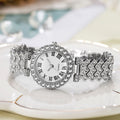 Hot-selling, trendy roman numeral diamond-studded women's watch, quartz movement, bracelet-style wristwatch for women, direct from the manufacturer, in stock
