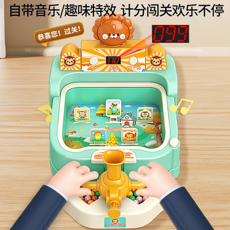 Kids' marble drop game machine - push-to-launch marble game for children's focus training, arcade game, educational toy