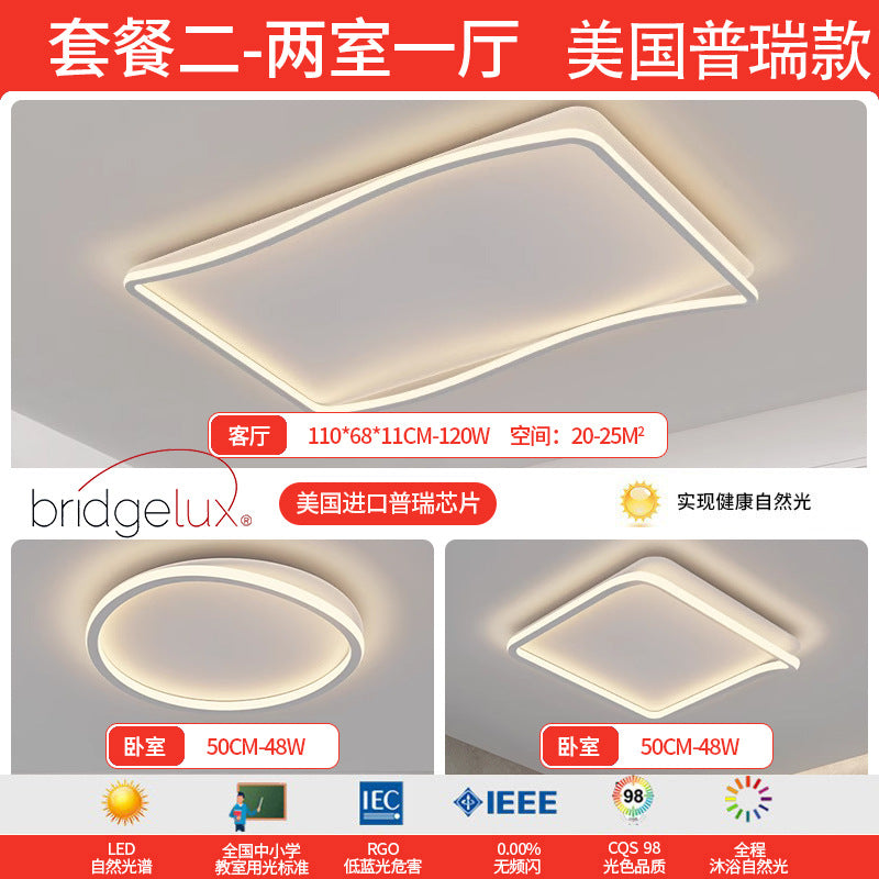 American Puri Living Room Light Hall Main Light Full Spectrum Ceiling Light Bedroom Light Modern Simple Zhongshan Home Improvement Lighting