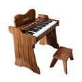 Wooden mini piano - kids' toy, beginner electronic keyboard, small educational instrument for boys and girls, baby and infant birthday gift
