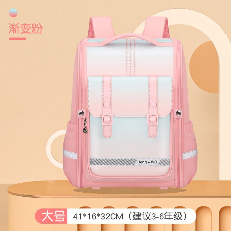 Elementary school backpack for boys and girls, large capacity, pressure-reducing, spine-protecting all-in-one backpack for grade 3
