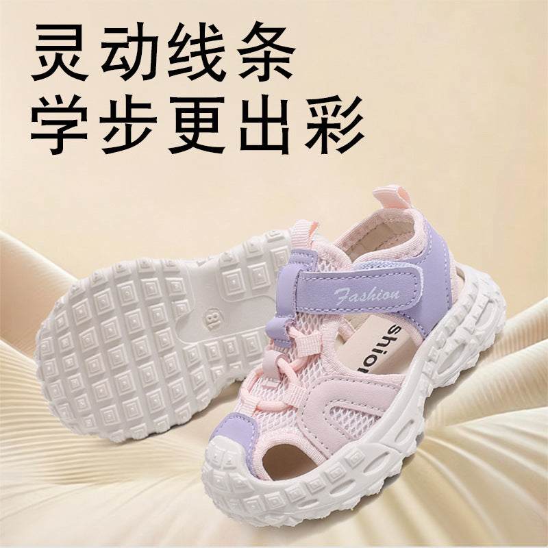 summer new arrivals: boys' closed-toe anti-kick beach shoes & korean-style trendy girls' athletic sandals