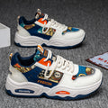 Men's winter 2025 sneakers: new thick-soled, youth-height-increasing, breathable, versatile casual canvas dad shoes - trendy style